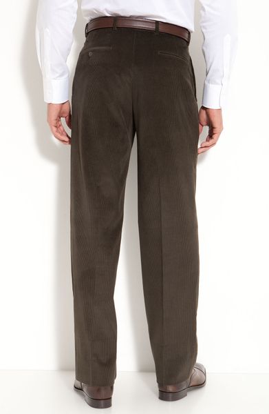 corduroy pleated pants