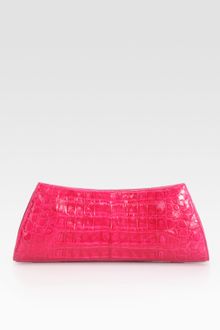 Nancy Gonzalez Croc Curve Razor Clutch - Lyst