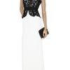 Notte By Marchesa SilkCrepe and Lace Gown in Black (white) - Lyst