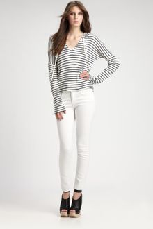 Splendid Striped Thermal Hooded Top - Lyst