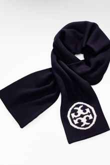 Tory Burch Logo Knit Scarf - Lyst
