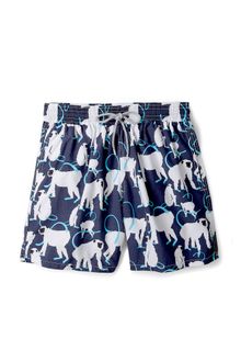 Vilebrequin Navy Monkey Print Swimshorts - Lyst