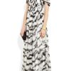 Alexander Mcqueen White Tiger Printed Silkchiffon Gown in Black (white) - Lyst