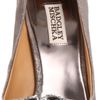 Badgley Mischka Womens Susan Open Toe Pump in Silver (pewter) - Lyst