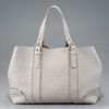 Bottega Veneta Topstitched Woven Leather Tote in Black - Lyst