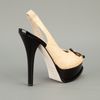 Fendi PeepToe Pumps in Black (beige) - Lyst