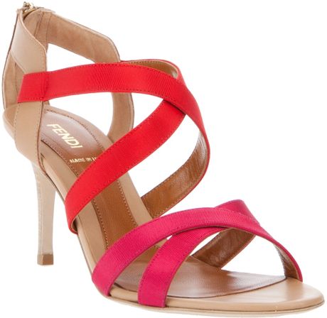 Fendi High Heel Sandal in Beige (nude) - Lyst