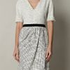 Giambattista Valli Flecked Silklinen and Tweed Dress in Beige (white) - Lyst