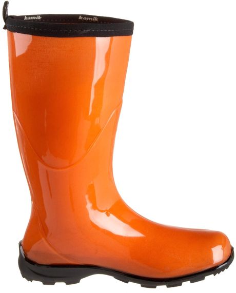 long orange boots