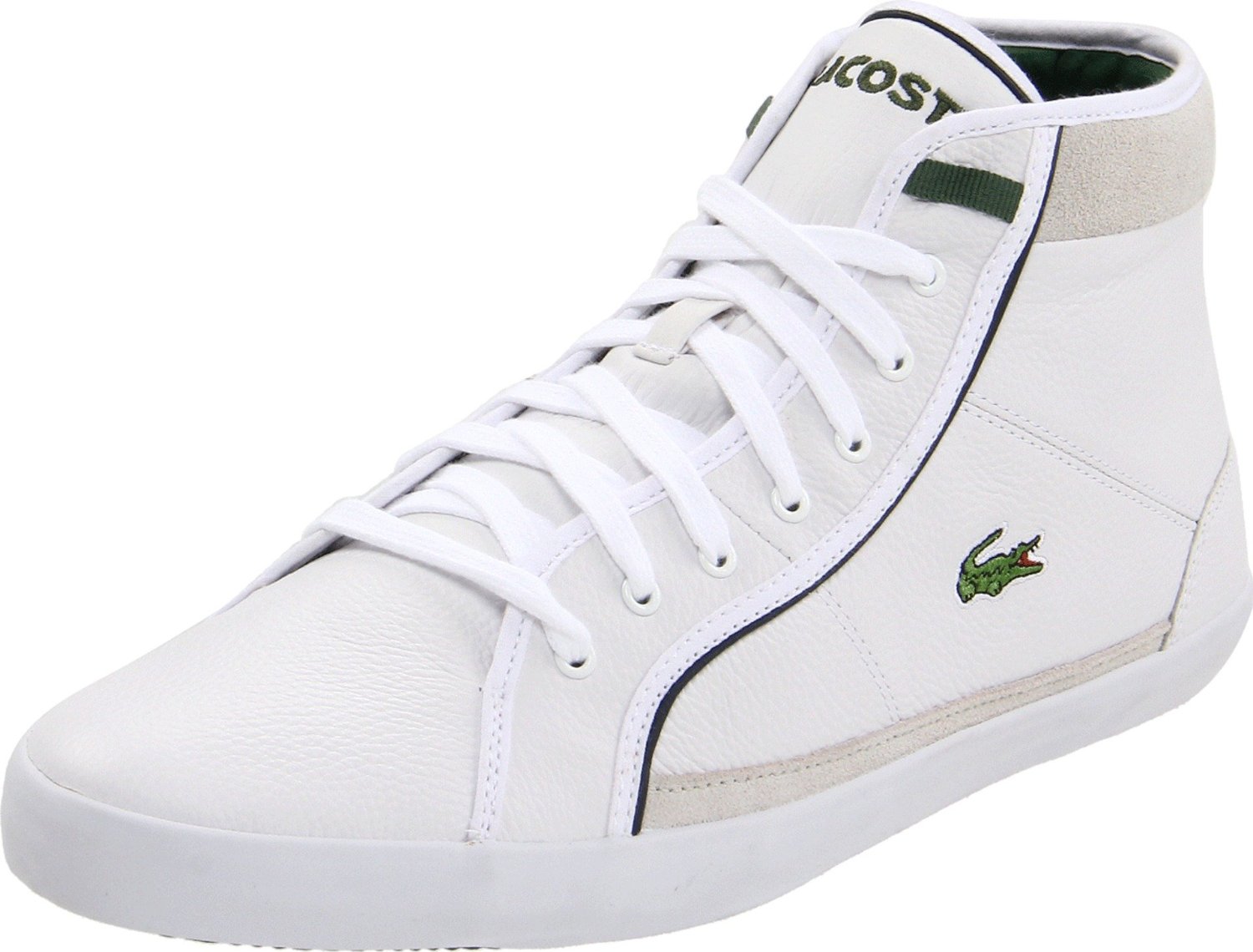 Lacoste Rugosa Hi Top Sneakers in White for Men (white/grey) | Lyst