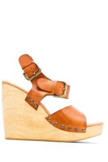 Mango Touch - Wood Wedge Sandal - Lyst