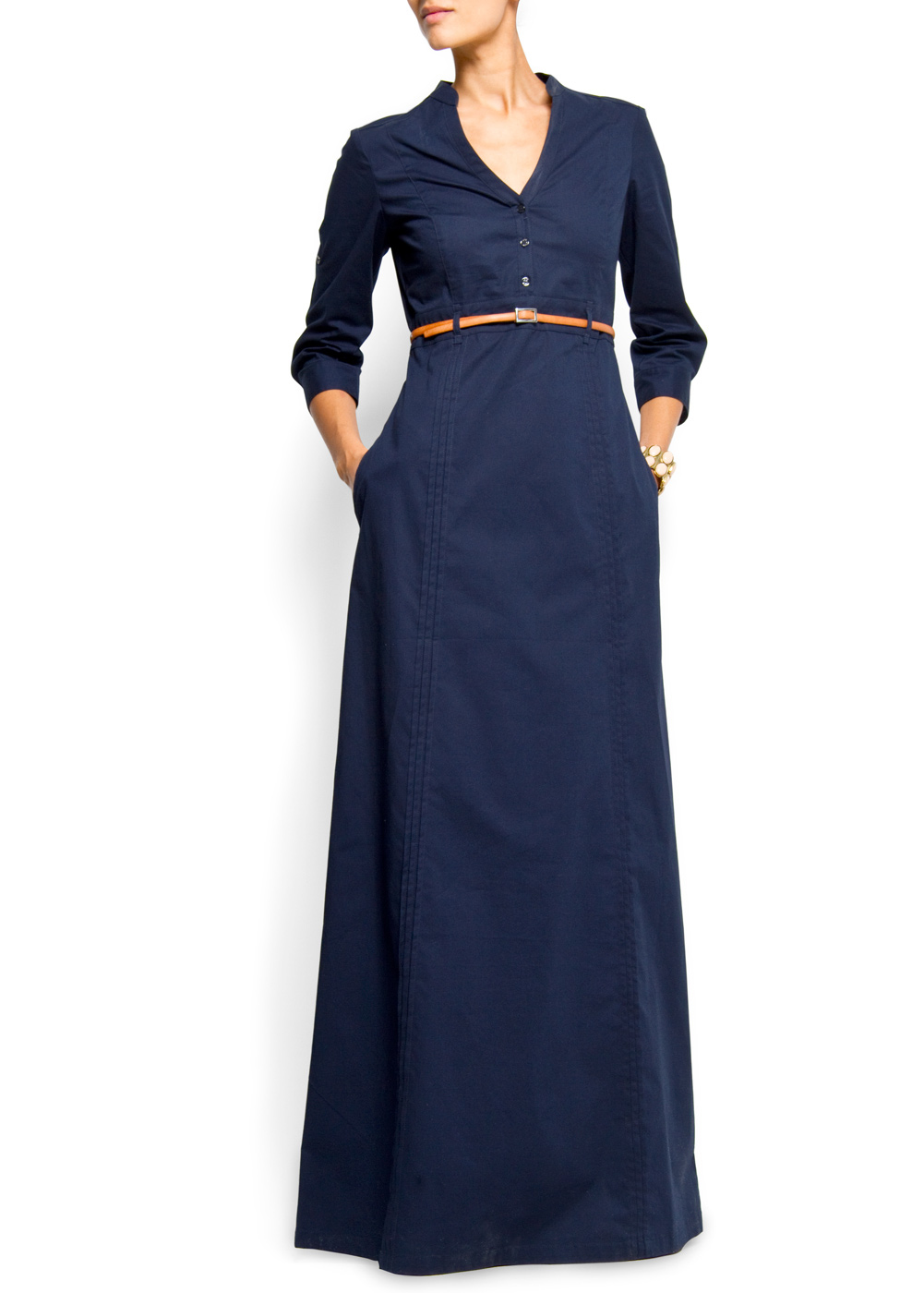 Mango Long Sleeved MaxiDress in Blue (n1) Lyst