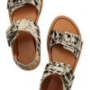 Marni Calf Hair Sandals in Brown (white) - Lyst