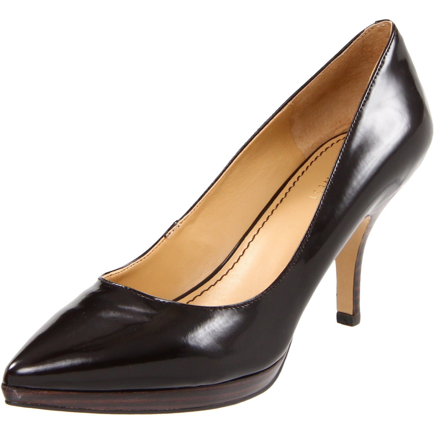 dark brown platform pumps