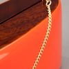 Rocio Leather Covered Wooden Clutch Bag in Orange - Lyst