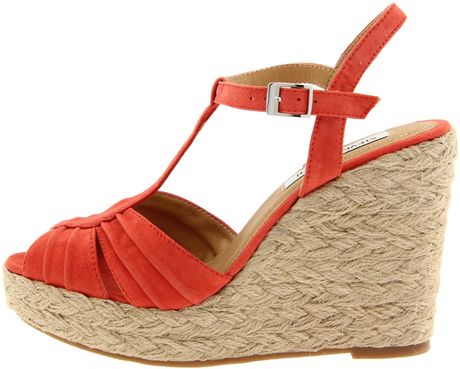 Steve Madden Womens Marvilis Espadrille in Orange (coral suede) - Lyst