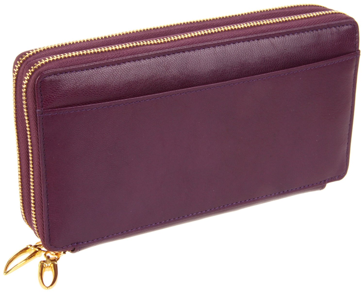 Tusk Womens Kensington Double Zip Clutch Wallet Kt 443 Wallet in Purple | Lyst