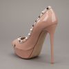 Valentino Stud Pump in Beige (nude) - Lyst