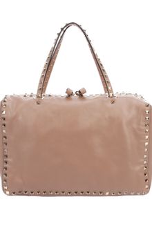 Valentino Studded Leather Tote - Lyst