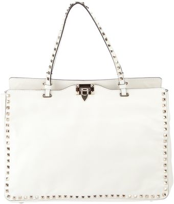 Valentino Studded Leather Tote - Lyst