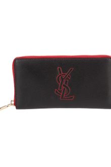 Yves Saint Laurent Logo Wallet - Lyst