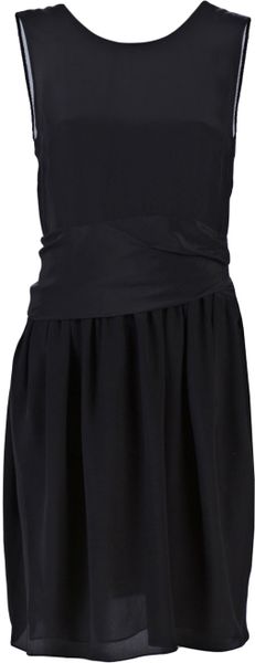 3.1 Phillip Lim Wrapped Waist Dress in Black - Lyst