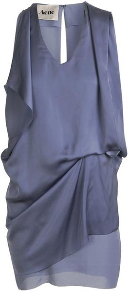 Acne Mallory Draped Crepe Dress - Lyst