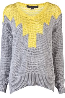 Alexander Wang Hand Knit Intarsia Sweater - Lyst