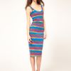 Asos Collection  Printed Vest Bodycon Dress in Multicolor (print) - Lyst