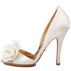 Badgley Mischka Womens Randall Peep Toe Pump in Gold (white satin) - Lyst
