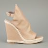 Balenciaga Open Toe Wedge Sandal in Beige - Lyst