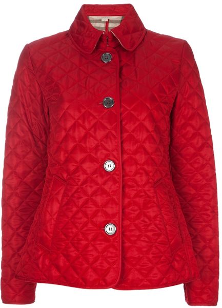 Burberry Brit Quilted Jacket in Red - Lyst