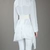 Comme Des Garçons Adjustable Hem Trench Coat in White - Lyst