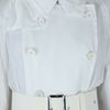 Comme Des Garçons Adjustable Hem Trench Coat in White - Lyst