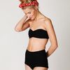 Free People High Waist Smocked Bottoms in Black - Lyst