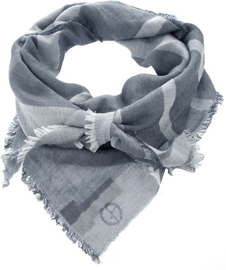 Giorgio Armani Frayed Scarf in Gray for Men (grey) - Lyst
