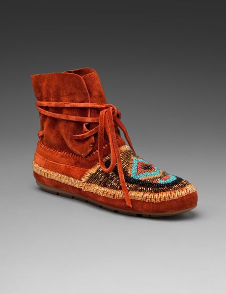 House Of Harlow Madison Moccasin In Brown brown Rust Lyst