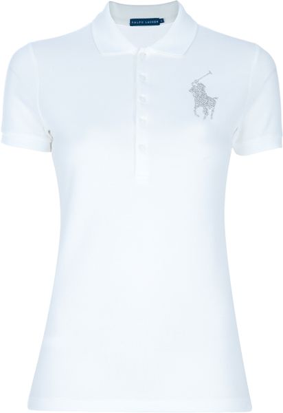 Ralph Lauren Blue Label Polo Shirt in White - Lyst