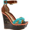 Rupert Sanderson Contrasting Platform Wedges in Blue (turqoise) - Lyst