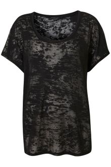 Topshop Short Sleeve Burn Out Tee - Lyst