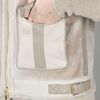 Tory Burch Shearling Gilet in Beige - Lyst
