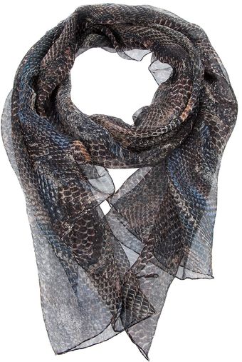 Yves Saint Laurent Python Print Scarf - Lyst