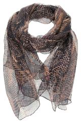 Yves Saint Laurent Python Print Scarf