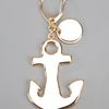 Yves Saint Laurent Anchor Keyring in Gold - Lyst