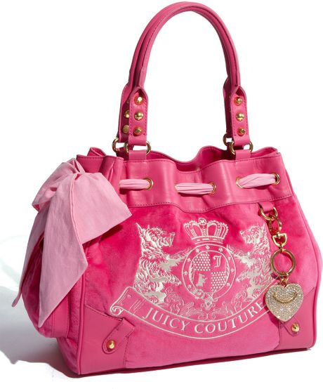 Juicy Couture Scotty Daydreamer Velour Tote In Pink Dragonfruit Lyst