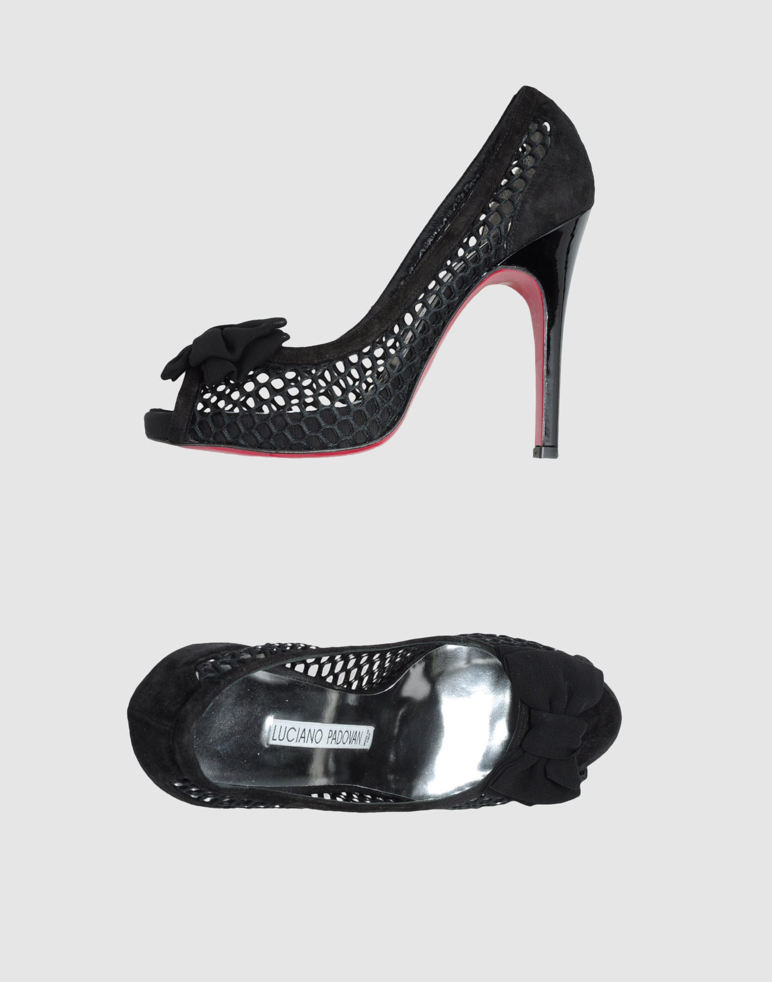 black pumps with open toe