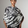 Alexander Mcqueen Siamese Tiger & Skull Scarf in Black (no sze) - Lyst