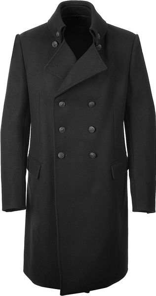 Balmain Black Danton Coat in Black for Men - Lyst
