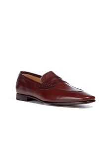 D&G Red Brown Leather Loafer - Lyst
