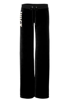 Juicy Couture Black Velour Track Pants - Lyst
